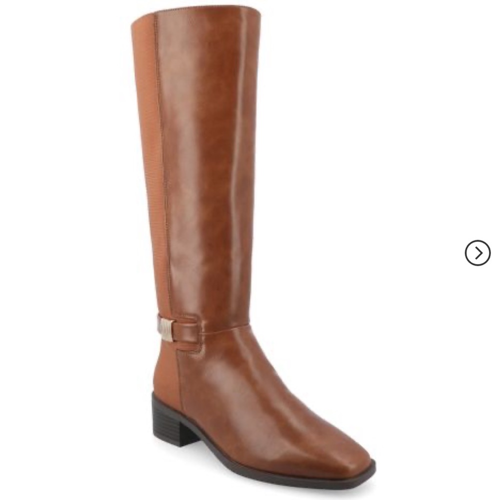 NEW- Journee  Collection/ Londyn Boots/ Cognac Color